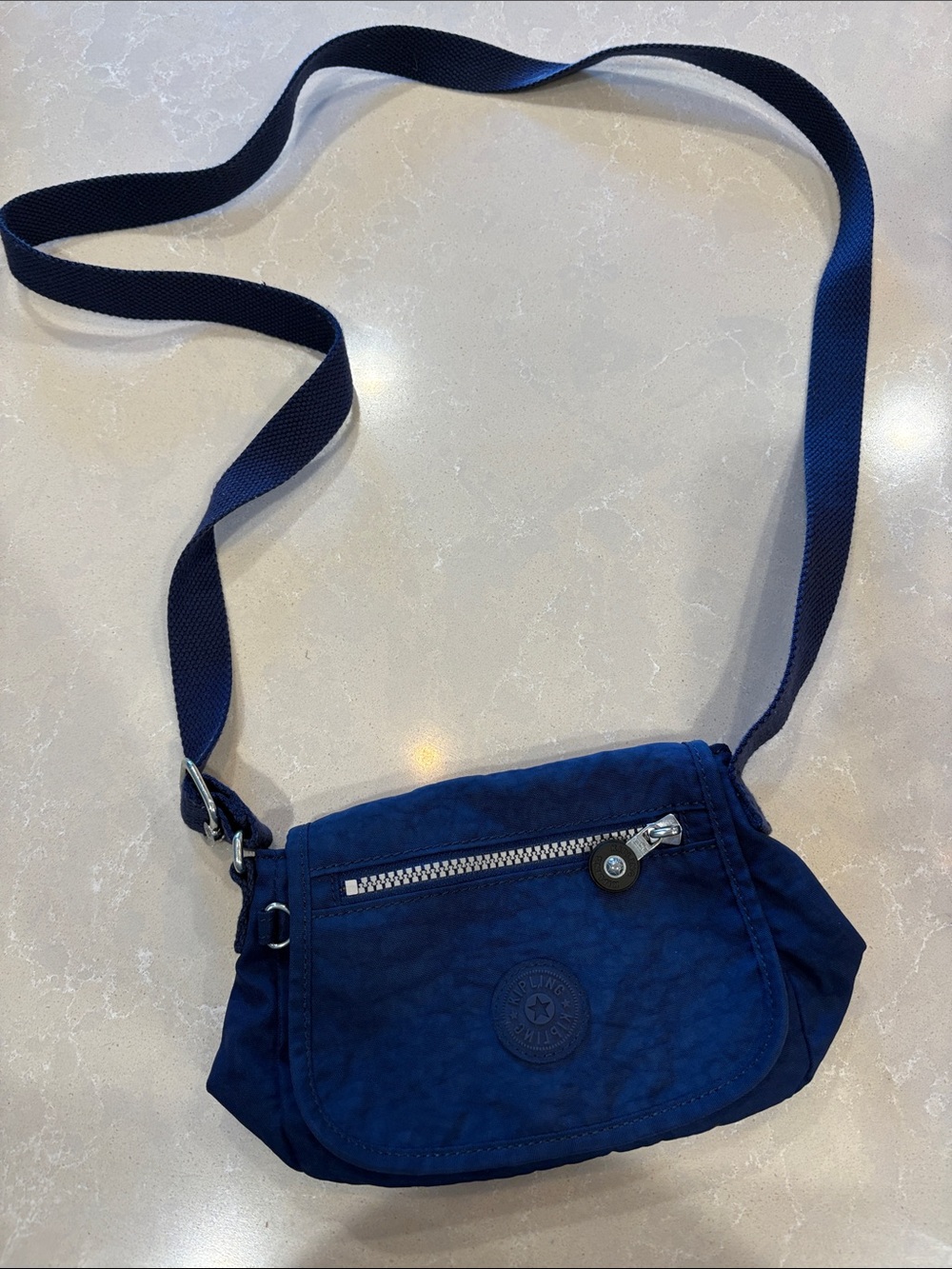 Kipling Navy Blue Crossbody Bag with Adjustable Strap